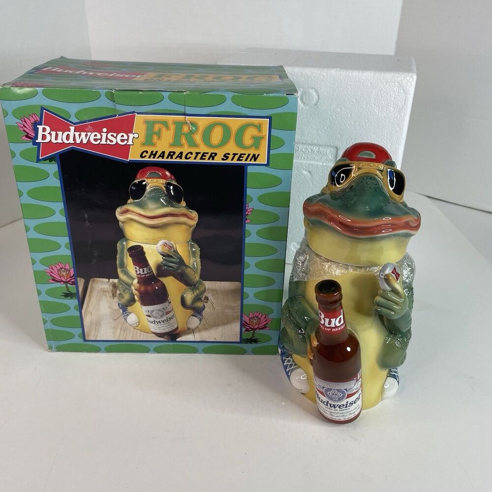 Vintage Budweiser Frog Character Stein 1996 Limited Edition #5863 / 10000 - Picture 2 of 7